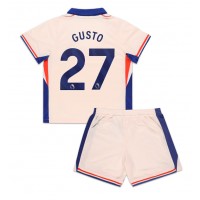 Echipament fotbal Chelsea Malo Gusto #27 Tricou Deplasare 2024-25 pentru copii maneca scurta (+ Pantaloni scurti)